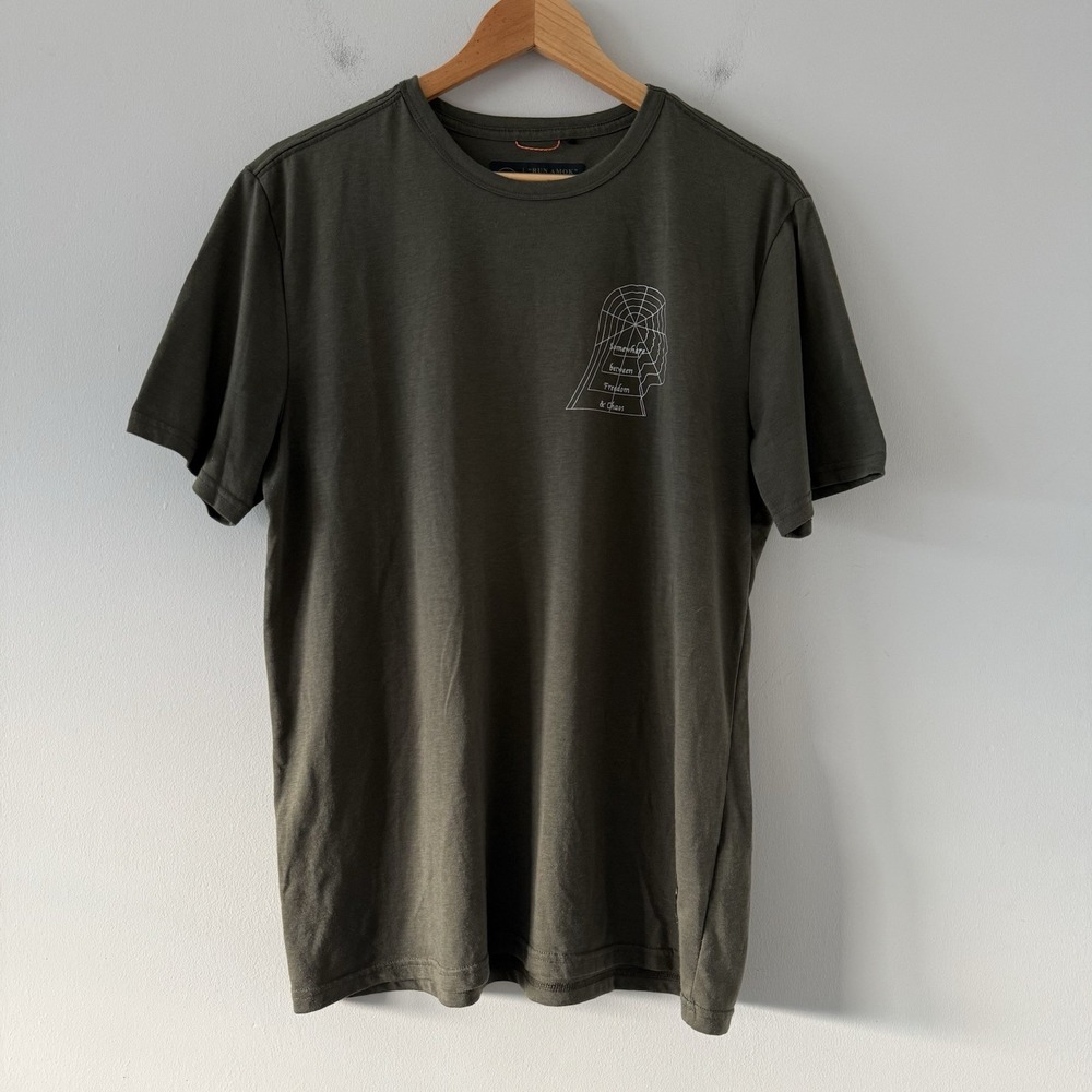 Roark Run Amok T-Shirt Mens L DriRelesae Green Running Outdoor Workout